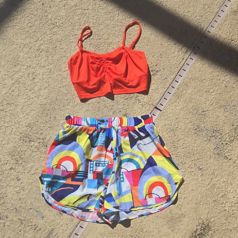 Colorful Geometric Women's 2 Piece Set